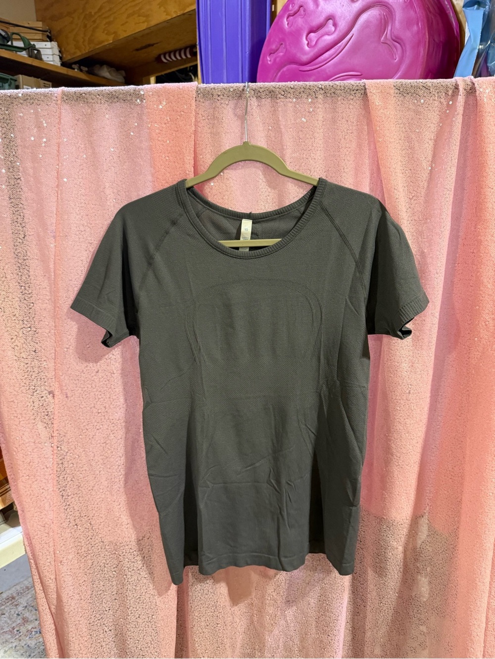 lululemon athletica Olive Green Short Sleeve Tee